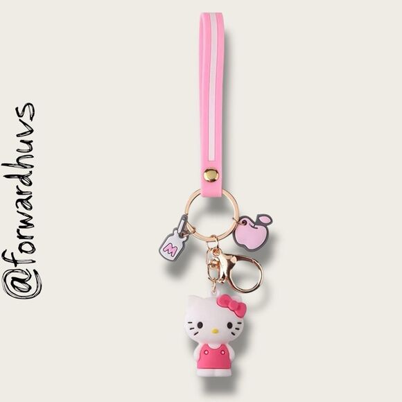 Bundle Sale 3 for $15 | Hello Kitty Keychain – Pink Strap with Charms - Picture 8 of 10